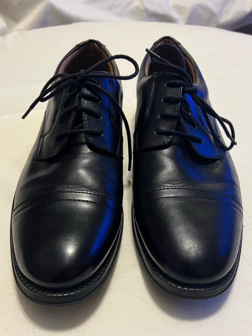 George Classic Black Faux Leather Men's Oxford Dress Shoes